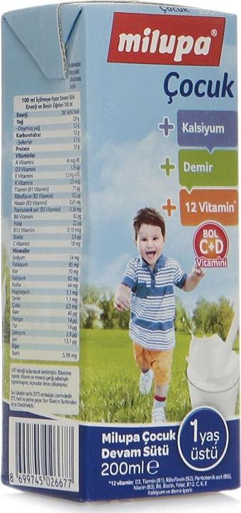 Milupa Çocuk Devam Sütü İçime Hazır 200 Ml 1 Yaş+