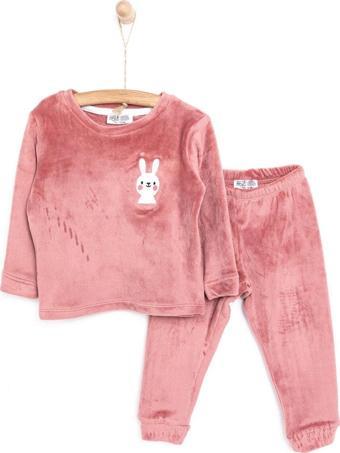 HelloBaby Kadife Pijama Takımı Kız Bebek Kız Bebek