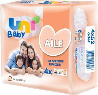 Uni Baby Aile Islak Mendil 4x52 Adet