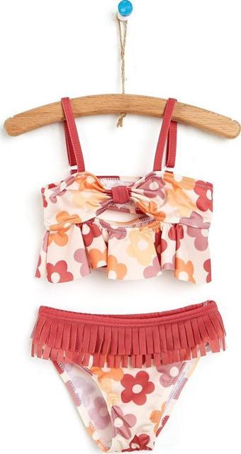 Neopy Retro Çiçek Bikini Alt Üst Takım Kız Bebek