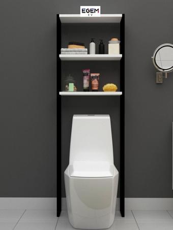 Wc Klozet Ustu 3 Raflı Metal Banyo Dolabı Rafı Makine Ustu Dolap Raf 3 Lü Havluluk Organize