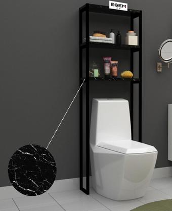 Wc Klozet Ustu 3 Raflı Metal Banyo Dolabı Rafı Makine Ustu Dolap Raf 3 Lü Havluluk Organize