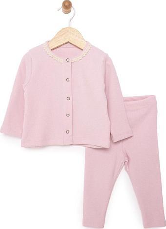 Newborn Fashion Club Düz Kaşkorse Kız Hırka-Patiksiz Alt Kız Bebek