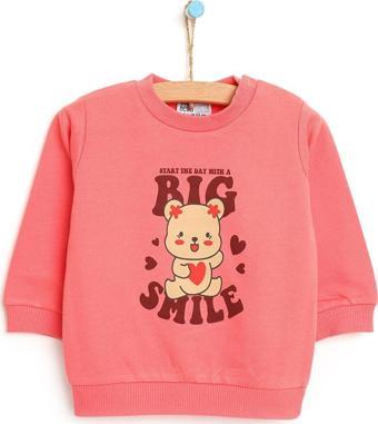 HelloBaby Basic Kalpli Ayıcık Desenli Sweatshirt Kız Bebek