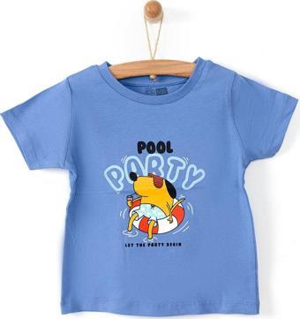 HelloBaby Basic Pool Party Baskılı Tshirt Erkek Bebek