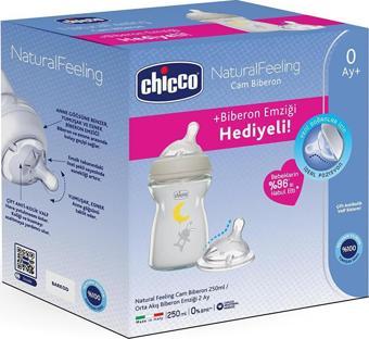 Chicco Natural Feeling Cam Biberon 250 ml Biberon Emziği Hediyeli