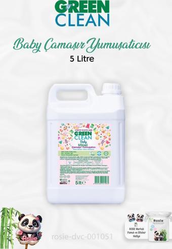 Green Clean Baby Bitkisel Çamaşır Yumuşatıcı Lavanta Yağlı 5 lt ve ROSIE