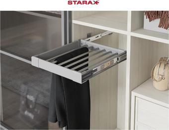 STARAX S-6203-G TELESKOPİK RAYLI ALÜMİNYUM PANTOLONLUK 50 CM GRİ