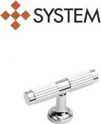 SYSTEM 0008 CR-CR KROM-MAT KROM DÜĞME KULP 6CM 1 ADET SY8998 0008 CR-CR