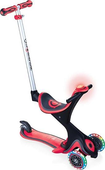 Globber Evo Comfort Play Işıklı Scooter - Kırmızı