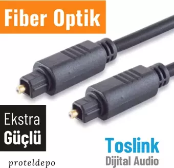 IRENIS 3 Metre Fiber Optik Kablo Toslink Optik Ses Kablosu, Ekstra Kalın