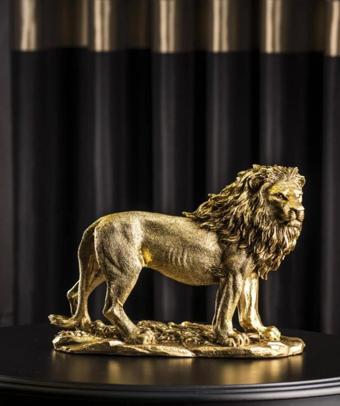 ASLAN FİGÜRÜ GOLD RENKLİ