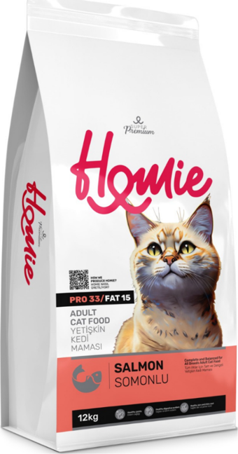 Homie Süper Premium Somonlu Yetişkin Kedi Maması 12 Kg