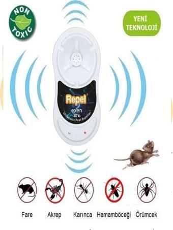 Repel Fare Kovucu Cihaz Exen 3D V2 - Pest Control Fare Uzaklaştırıcı Cihaz Etki Alanı 400 M2