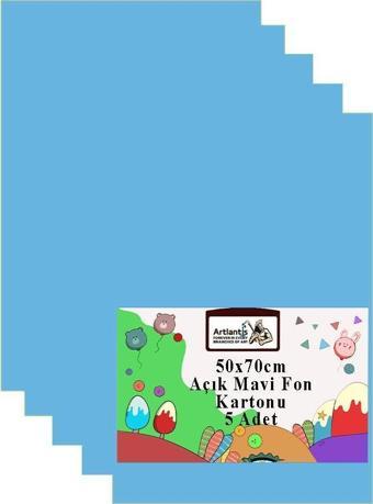 Fon Kartonu 50x70 cm 120 gr 5 Adet 50*70 cm Renkli Fon Kartonu Kağıdı 120 Gr Okul Sınıf Etkinlik Kreş Okul Öncesi