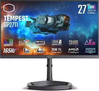 Cooler Master 27" Tempest GP2711 Mini Led 1ms 165Hz HDMI,DisplayPort FreeSync 2K Gaming Monitör