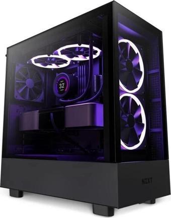 NZXT H5 Elite Tempered Glass USB 3.2 ATX Siyah Kasa