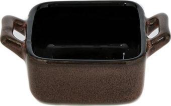 6x6cm Mini Kulplu Seramik Sufle Kabı Reçellik Sosluk Fırın Kabı Asorti