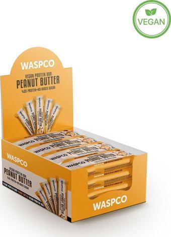 WaspCo Fıstık Ezmeli Çikolata Parçalı Vegan Protein Bar 40G X 12 Adet