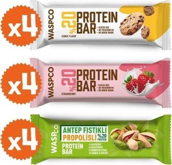 WaspCo Protein Bar Karma Kutu 12 Adet (3 Çeşit)