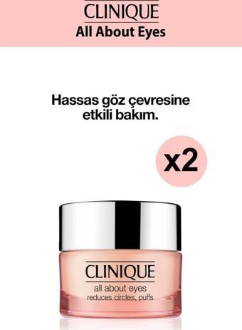 Clinique All About Eyes Göz Çevresi Bakım Kremi 15 ml X2