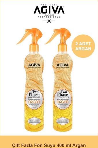 Agiva Argan Yağlı  Fön-Şekillendirme Öncesi Tarama Suyu 400ml X2