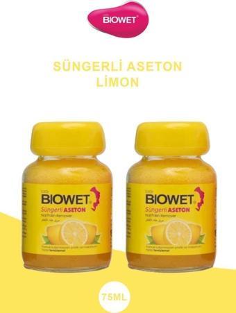 Biowet Süngerli Limon Kokulu Aseton 75ml X2