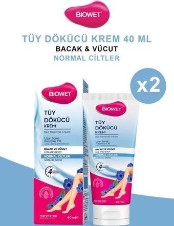 Biowet Tüy Dökücü Krem Tüm Ciltler 40ml X2