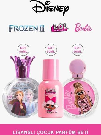 Barbie-Disney Frozen-Lol Kız Çocuk Parfüm Seti 