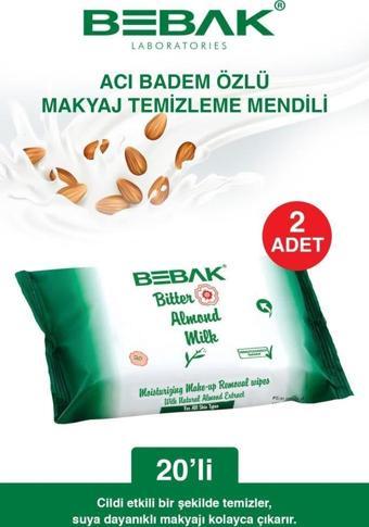 Bebak Acı Badem Özlü Makyaj Temizleme Mendili 20li X2