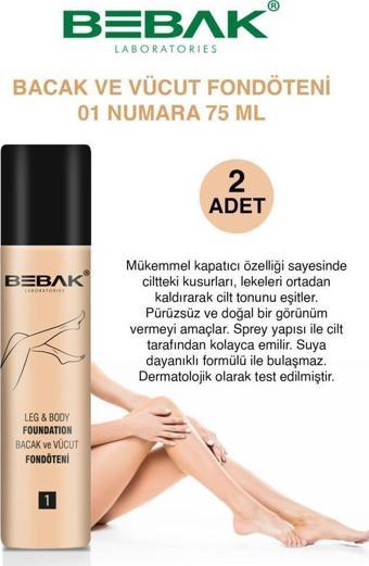 Bebak Bacak Fondöteni  Açık Ton İkili Avantajlı Set 75ml X2