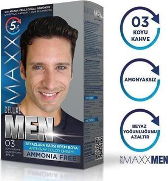 Maxx Deluxe Erkek Saç Boyası 03 Koyu Kahve X2