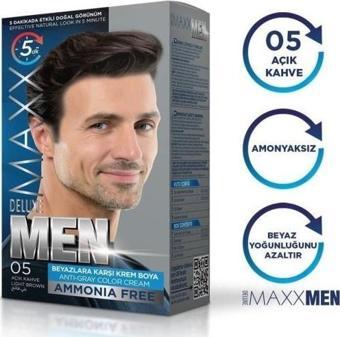 Maxx Deluxe Erkek Saç Boyası 05 Açık Kahve X2