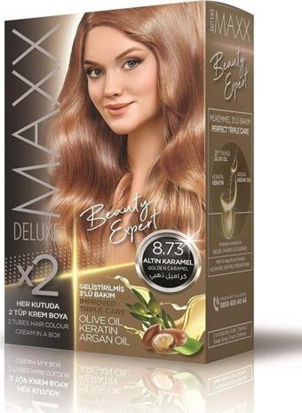 Maxx Deluxe Saç Boyası 8.73 Altın Karamel