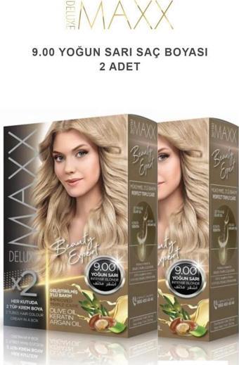 Maxx Deluxe Saç Boyası 9.00 Yoğun Sarı X2