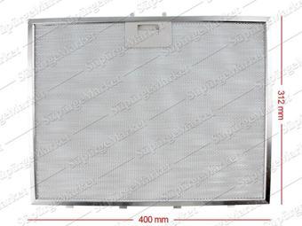 SüpürgeMarket Aspiratör & Davlumbaz Tel Filtresi 400x312mm - 4 Tırnaklı