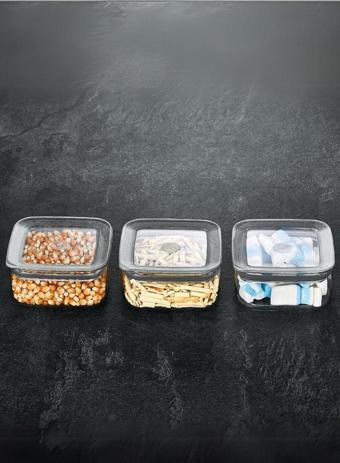 Vip Ahmet Sude Kare Saklama Kabı 3 X 350 Ml