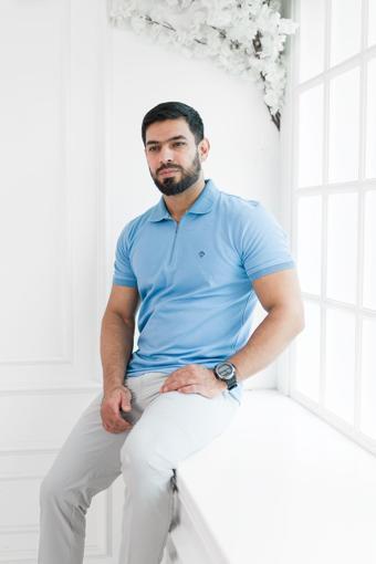 Paul Martin Fermuarlı Polo Yaka %100 Pamuk Regular Fit T-shirt