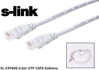 S-link SL-CAT606 cat6 0.60mt Gri Utp Patch Kablo