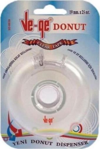 Vege Görünmez Bant Donut Bant Makinelı 19x25 Şeffaf (Clear Tape)