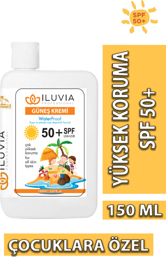 iluvia Kids Çocuk Güneş Kremi Çok Yüksek Koruma 150 ML. 50+ SPF , UVA + UVB