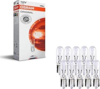 Osram 12V T5 1.2W Dipsiz Gösterge Ampulü 10 Adet Orjinal 2721 10X