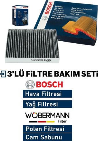 Wöbermann + Bosch Bmw 1.16D F20/F21 Filtre Bakım Seti 2012-2015 3K