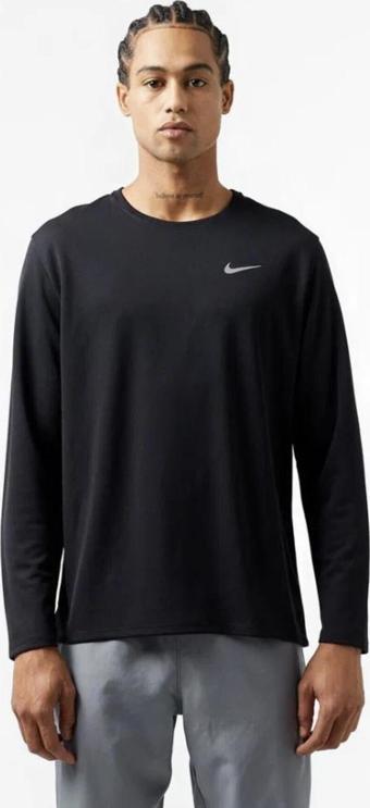 Nike Miller Erkek Siyah Uzun Kollu T-Shirt