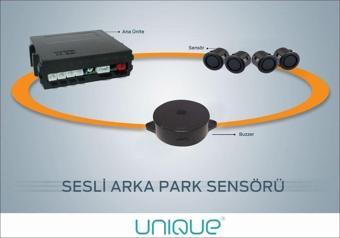 Unique Park Sensörü Ses Ikazlı Tip 19 Mm Siyah Sensör