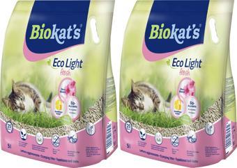 Biokat's Eco Light Fresh Cherry Blossom (Kiraz Çiçeği Kokulu) Pelet Kedi Kumu 5 Lt x 2 Adet