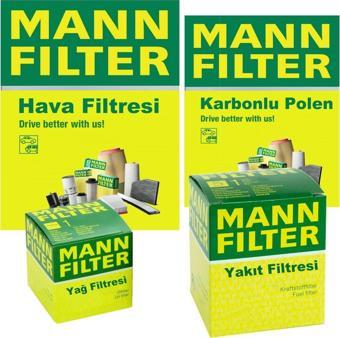 MANN-FILTER Vw Polo 1.2 Tdı Filtre Bakım Seti 2010-2014 4Fk Hava-Yağ-Yakıt-Karbonlu Polen
