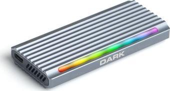 Dark DK-AC-DSEM5 USB 3.2 Gen2 Type C - M.2 NVMe & NGFF SATA SSD RGB LEDLİ Disk Kutusu