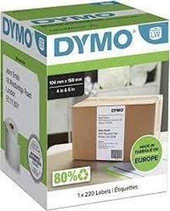 DYMO S0904980 LW 4XL Ekstra Geniş Sevkiyat Etiketi, 220 etiket-pkt 104x159 mm