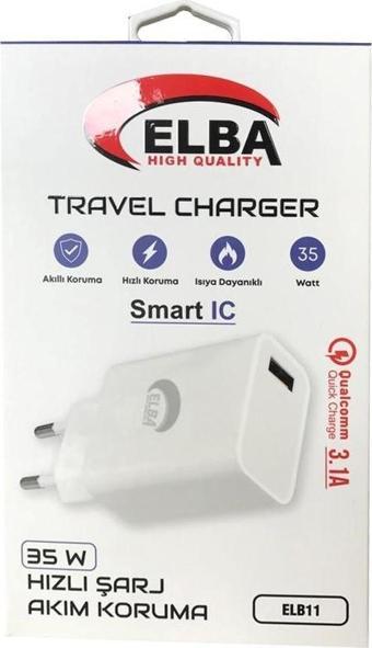 Elba ELB11 Elb-35w USB 35w Hızlı Şarj Akım Koruma EV Şarj Kafa